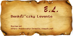 Benkóczky Levente névjegykártya
